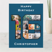 16e verjaardag Fotokaart Kaart (Voorkant)