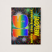 16e verjaardag: Fun, kleurrijk gevuurwerk Legpuzzel (Verticaal)