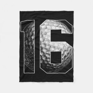 16e Verjaardag Jongen Golf Speler Golf 16 Jaar Oud Fleece Deken