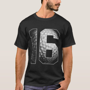 16e Verjaardag Jongen Golf Speler Golf 16 Jaar Oud T-shirt