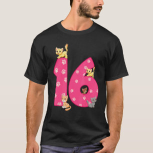 16e verjaardag Kat Jubileum 16 Jaar Oude Kitten Bd T-shirt