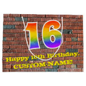 16e Verjaardag: Leuke, Graffiti-geïnspireerde Rege Groot Cadeauzakje (Achterkant)