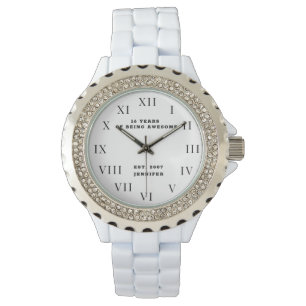 16e verjaardag lief zestien grappig zilver meisje horloge