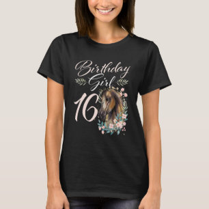 16e verjaardag meisje paard 16 jaar oud verjaarda t-shirt