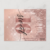 16e verjaardag Roos Gold Hartelijk dank Briefkaart (Achterkant)