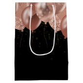 16e verjaardag Roze ballonnen Medium Cadeauzakje (Achterkant)