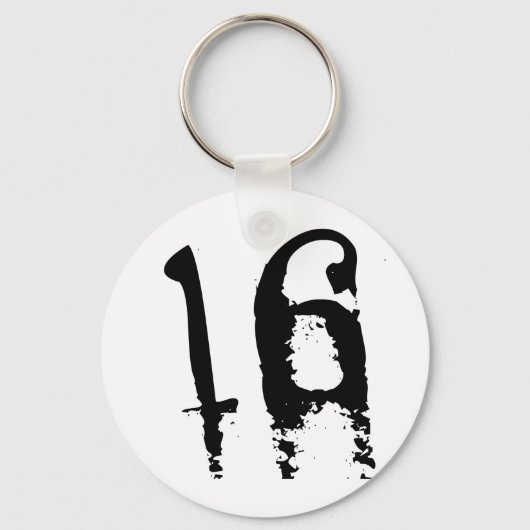 16e verjaardag sleutelhanger (Voorkant)