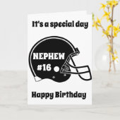 **16e VERJAARDAG** SPECIALE JONGEN "SPECIALE NEEF! Kaart (Gele Bloem)