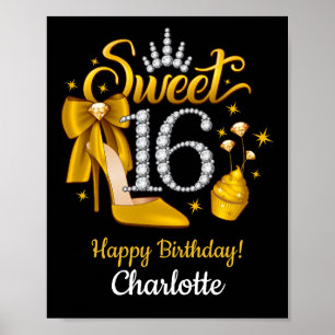 16e verjaardag. Sweet 16-meisje Poster