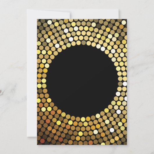 16e verjaardag uitnodiging zwart en goud glitter (Achterkant)