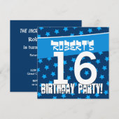 16e verjaardag van de blauwe sterren D4241 Kaart (Voorkant / Achterkant)