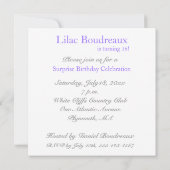 16e verjaardag van de uitnodiging van de Paarse Li (Achterkant)