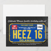 16e verjaardag van de Uitnodiging van de Vergunnin (Voorkant / Achterkant)