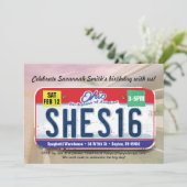 16e verjaardag van het meisje - Ohio - Uitnodiging (Staand voorkant)