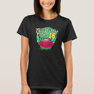 16e verjaardag vintage retro Amerikaans voetbal sp T-shirt