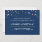 16e verjaardagsfeest met foto kaart (Achterkant)