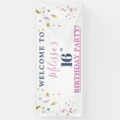 16e verjaardagsfeestje Welkom Spandoek (Verticaal)