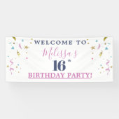 16e verjaardagsfeestje Welkom Spandoek (Horizontaal)