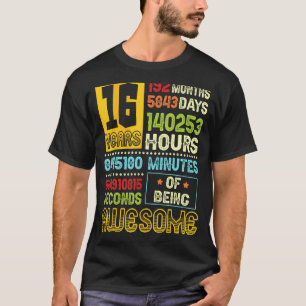 16e verjaardagsjongen 16 jaar Geweldige zijn Made  T-shirt