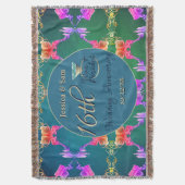 16e Wax & Statice Flower Jubileum Puzzel Deken (Voorkant Verticaal)