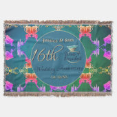 16e Wax & Statice Flower Jubileum Puzzel Deken (Voorkant)