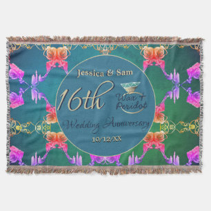 16e Wax & Statice Flower Jubileum Puzzel Deken