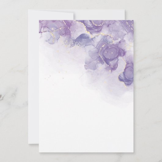 16e Zachte Paarse Lavendel Elegant Verjaardagsfees Kaart (Achterkant)