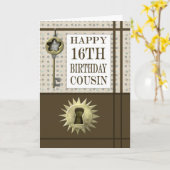 16ème Anniversaire pour la carte de cousin (Fleur jaune)