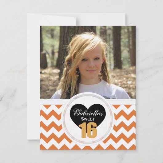 16ème Copie de Chevron d'anniversaire : Invitation (Devant)