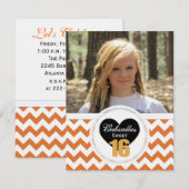16ème Copie de Chevron d'anniversaire : Invitation (Devant / Derrière)