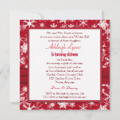 16ème invitation d'anniversaire de flocon de neige (Dos)