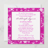 16ème invitation d'anniversaire de flocons de (Dos)