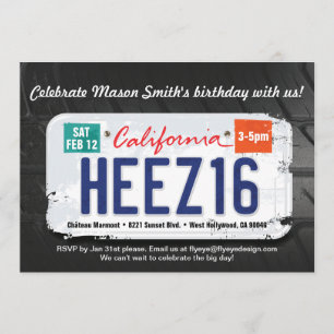 16ème invitation de permis de la Californie de