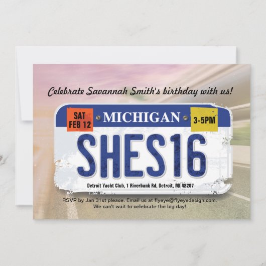 16ème invitation de permis du Michigan de (Devant)