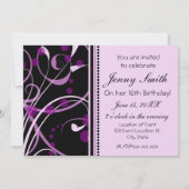 16èmes cartes d'invitation de fête d'anniversaire (Dos)