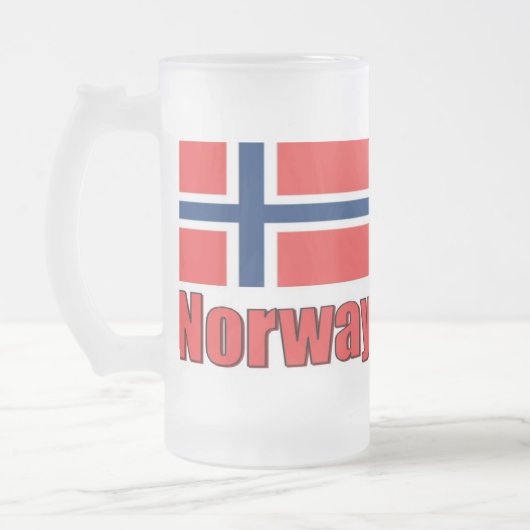 16oz Frosted Mok Norway\Flag (Links)