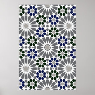 16s en 8s rozetten Marokkaanse stijl 6 Upscaled Poster