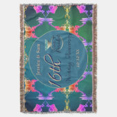 16th Anniversary Wax, Statice Flower Throw Blanket Deken (Voorkant Verticaal)