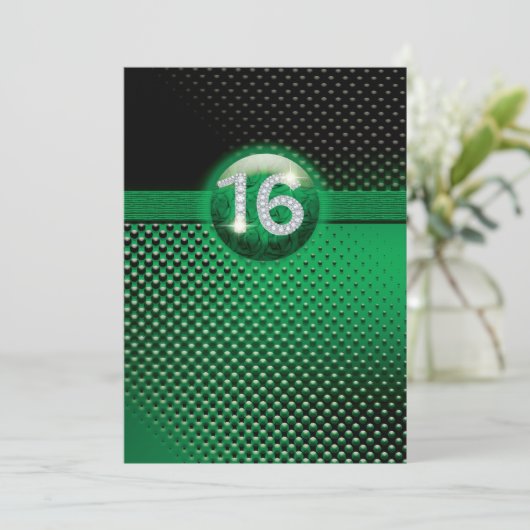 16th birthday party invitations - CUSTOMIZE (Debout devant)