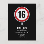 16th Birthday Speed Limit  Briefkaart (Voorkant)