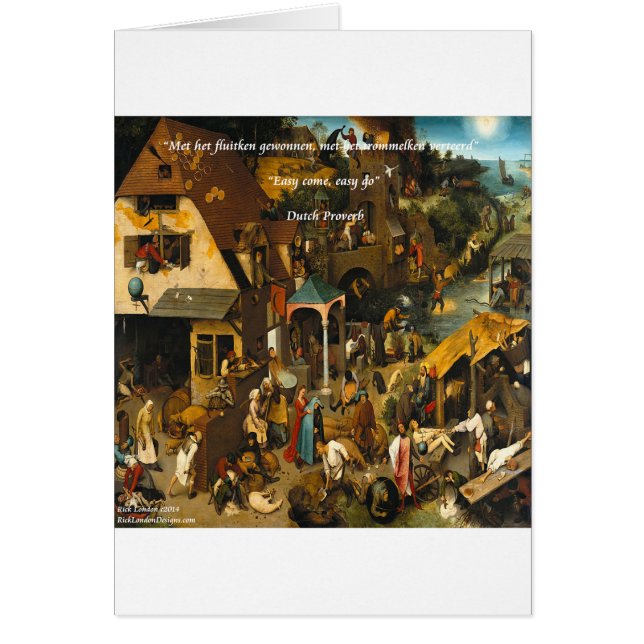 16th Century Dutch Art & Famous Proverb (Devant)