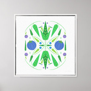 16x16 Gardien de la toile de bleuets Giclée