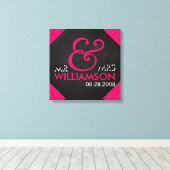 16x16 Mariage de toile de tableau noir enrobé Date (Insitu (Plancher de Bois))