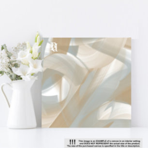 16x16" Sandy Tornado Trend Abstracte Kunst Beige Canvas Afdruk