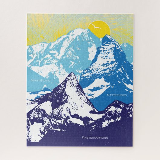 16x20 Alpenpieken Puzzle for Colorblind People Legpuzzel (Verticaal)