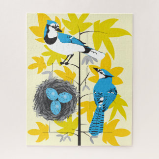 16x20 Blauwe Jays Puzzel voor Kleurblind Mensen