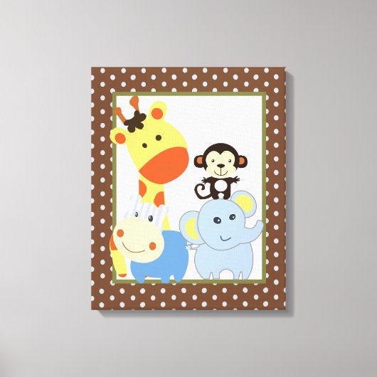 16x20 Canvas Art kinderkamer Print Oerwoud Spelen (Voorkant)