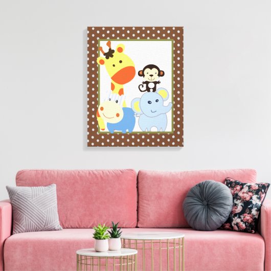 16x20 Canvas Art kinderkamer Print Oerwoud Spelen (Insitu (Woonkamer))