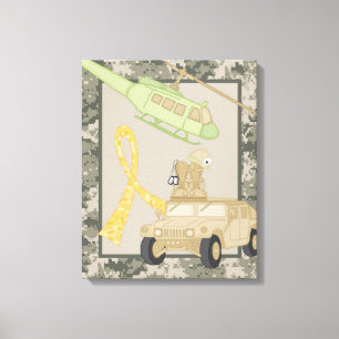 16x20 Canvas Kunstkwekerij Print ARMY ACU Camoflau