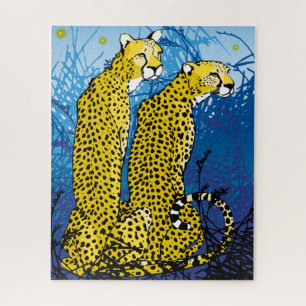 16x20 Cheetah Pair Puzzle for Colorblind People Legpuzzel